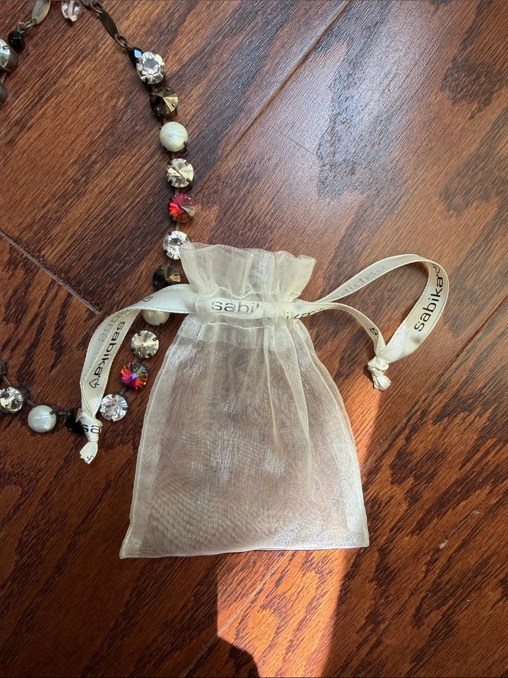 Sabika Iridescent Crystal & White Bead Statement Necklace